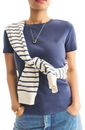 primary Womens Fit Rib Tee in Sunwashed Navy at Nordstrom, Size Xx-Large