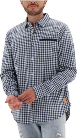 Scotch & Soda Indigo Yarn-dyed Checked Shirt - Heren - Casual Overhemden - Veelkleurig - S - Katoen - Overhemden
