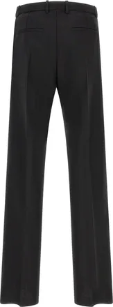 Jil Sander Mens Black Virgin Wool Dress Pants