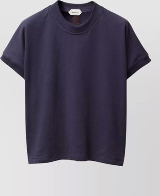 Versace nylon silk blend t shirt ribbed neckline