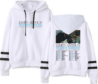 Generic Jame Arthur The Pisces World Tour Fashion Mens Hoodie Casual Loose Tracksuit (White,M)