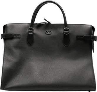 Valentino Garavani Tassen, Heren, Zwart, ONE Size, Leer, Antibes Handtas