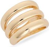 Nordstrom Rack Triple Band Ring in Gold at Nordstrom Rack, Size 7