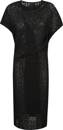 Givenchy Jacquard Knit Dress - Dames - Korte kleedjes - Zwart - S - Leer - Kleedjes