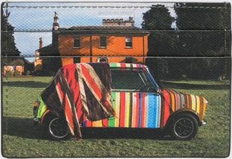 Paul Smith Portacarte piatto in pelle con stampa grafica e quattro slot