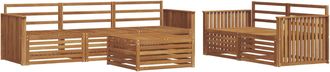 vidaXL Conjunto De Sof&aacute;s De Exterior 6 Uds. Natural Vidaxl