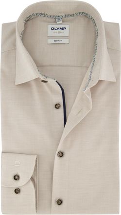 Olymp Overhemd Olymp beige slim fit