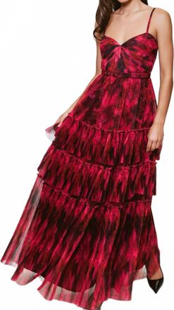 Hutch Madelina Dress In Fuchsia Vintage Upholstery Floral