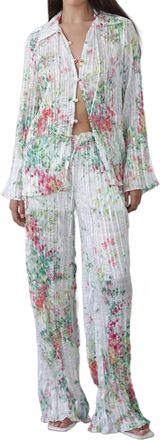 Sabina Mus&aacute;yev Gio Tunic Top In White Print
