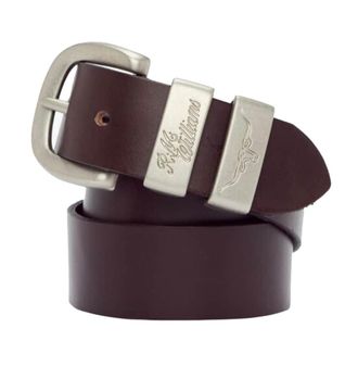 R.M. Williams R.M. Williams Heritage Leather Belt 1 1/2 Inch Wide 3 Piece Solid Hide (34)