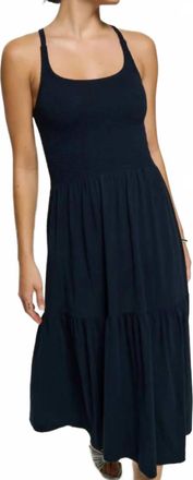 Nation Ltd Penelope Cross Back Midi Dress In Night Sky