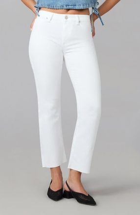 Lola Jeans Denver High Rise Straight Leg Jeans in White at Nordstrom, Size 40