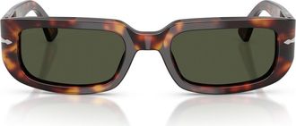Persol 53mm Pillow Sunglasses in Havana /Green at Nordstrom