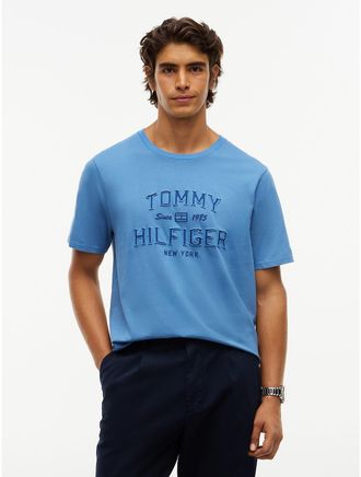Tommy Hilfiger Mens Hilfiger 1985 Logo T-Shirt - Dusty Indigo - XXL