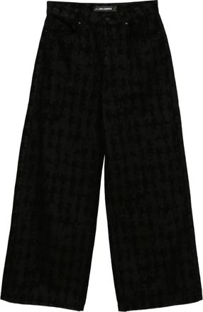 Karl Lagerfeld Jeans a gamba ampia - Nero