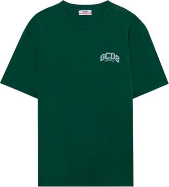 GCDS Logo-Detail T-Shirt - Heren - T-shirts - Groen - S - Katoen - Tops