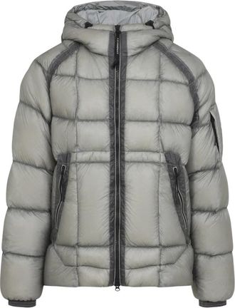 C.P. Company Medium Jacket In DD-Shell - Heren - Gewatteerde jassen - Grijs - XL - Leer - Jassen