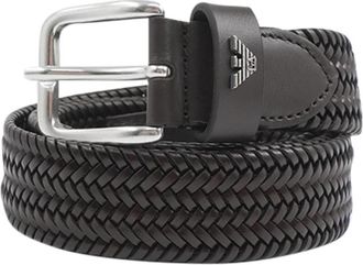 Emporio Armani Tongue Riem - Heren - Riemen - Zwart - 105 CM - Leer - Accessoires