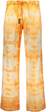 Nahmias Tie Dye Baggy Broek - Heren - Wijde Broeken - Oranje - W34 - Katoen - Broeken