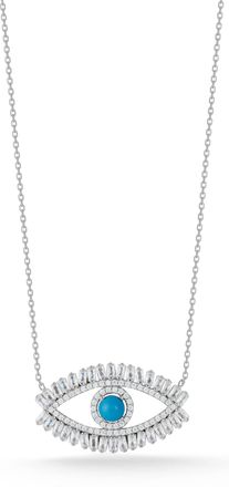 Glaze Jewelry Sterling Silver Evil Eye Necklace