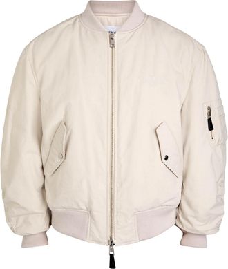 Givenchy Logo Padded Cotton-blend Bomber Jacket - Beige - 52 (IT52 / XL)