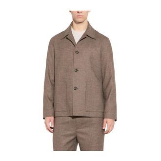 Paolo Pecora Giacca Tessuto - Jackets - Hombre - Marr&oacute;n - M