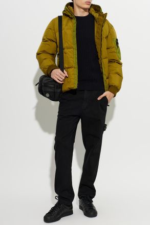 Stone Island Puffer Jacket With Hood, Mens, Green