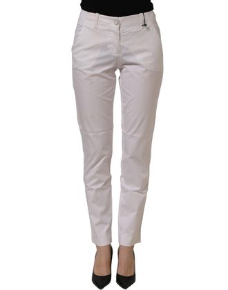 Armani Jeans Mid Waist Cotton Stretch Trouser Womens Pants (Pre-Owned)