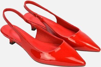 XY London Womens XY London Womens/Ladies Jenny Sling Back Kitten Heel Pumps - Red - Size: 6 uk, 6 uk