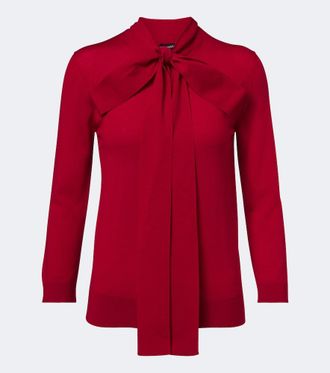 Dolce & Gabbana Bow-detail virgin wool sweater