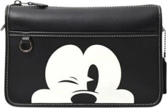 Coach Pre-owned Clutches, female, Black, Size: ONE SIZE Pre-owned Leather Shoulder Bag