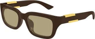 Bottega Veneta BV1453SA Asian Fit 004 Mens Sunglasses Brown Size 54