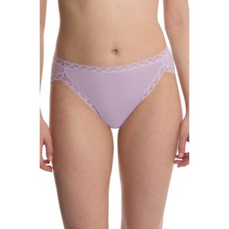 Natori Bliss Cotton French Cut Briefs in Purple Pearl at Nordstrom, Size Xx-Large