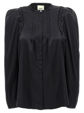 Isabel Marant Black Regular Embroidered Shirt