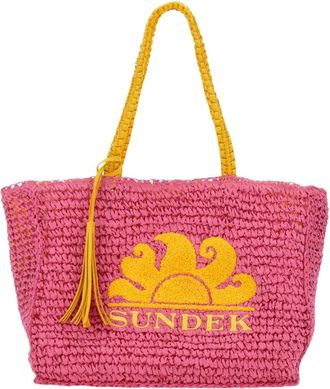 Sundek Borsa Wina in Paper con Logo - unisex - Shoppers - Roze - ONE Size - Tassen