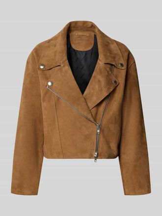 Stand Studio Lederjacke mit Reverskragen Modell Kaia in Hellbraun, Gr&ouml;&szlig;e 34