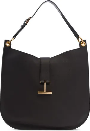 Tom Ford Large Tara Leather Hobo Bag in Espresso at Nordstrom