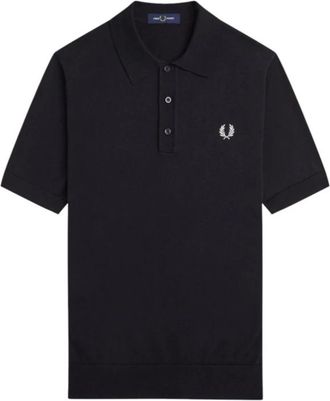 Fred Perry Polo Shirts, male, Black, Size: L Premium Cotton Polo Shirt Regular Fit