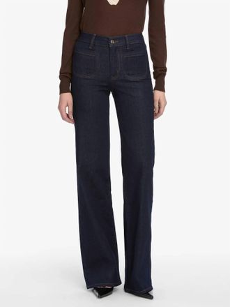 Frame Denim Le Slim Palazzo Modernist Jeans In Rinse
