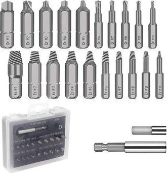 OEM Kit De Extracci&oacute;n De Vis Cass&eacute;es 22 Piezas, Herramienta De Retiro De Vis Cass&eacute;es Para Vis Ou Boulons Cass&eacute;s De 2 A 12 Mm Se22