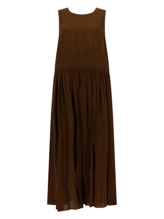 Uma Wang Adral Flowing Gathered Waist Midi Dress