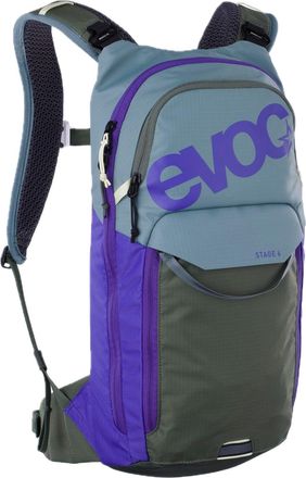 Evoc STAGE 6 Backpack, cycling backpack (Brace link shoulder straps, hiking backpack with Air flow contact system, lightweight & compact, backpack for moun
