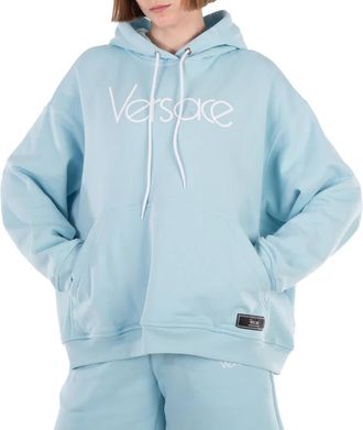 Versace Logo-Embroidered Drawstring Hoodie