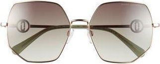 Marc Jacobs 59mm Gradient Geometric Sunglasses in Gold Green at Nordstrom Rack