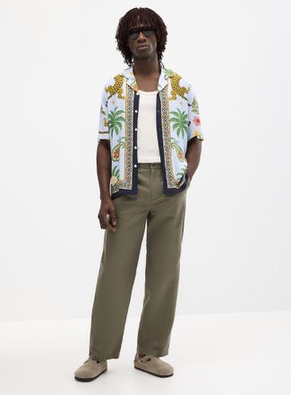 Le 31 Mens Cotton-linen pant New York fit - Straight