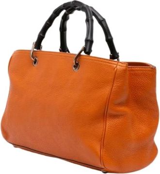 Gucci Pre-owned Handbags, female, Orange, Size: ONE SIZE Pre-owned Leather Handbag