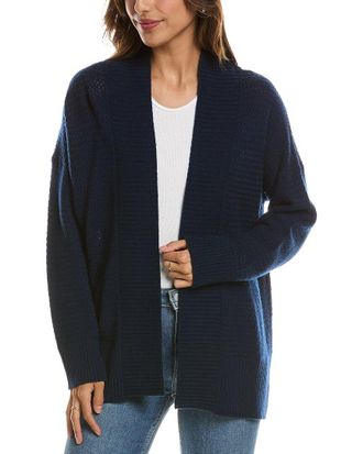 Fort&eacute; Cashmere Textured 100% Cashmere Duster Cardigan