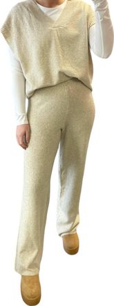 Le Lis Blanc Deux Sweater Pants In Oatmeal