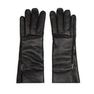 Saint Laurent Dames, Accessoires, Zwart, Maat: 7 1/2 IN Leer