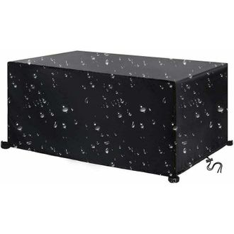 OEM Funda Para Muebles De Jard&iacute;n Leju Art, Tela Oxford 420, Impermeable, Resistente Al Viento Y A Los Rayos Uv, Rectangular, 220 X 110 X 75 Cm, Color Negr